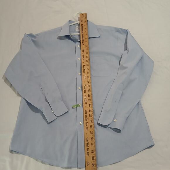 Brooks Brothers 1818 Regent Fit blue LS button up shirt 16 1/2 34/35 - Picture 9 of 13